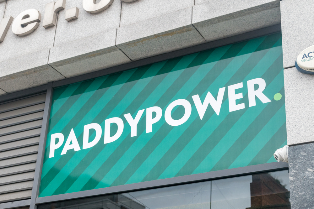 Paddy Power sign in Dublin, Ireland